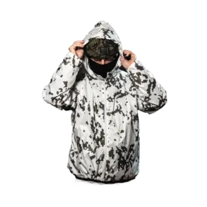 M05 snowcamo overjacket, full zipper in front